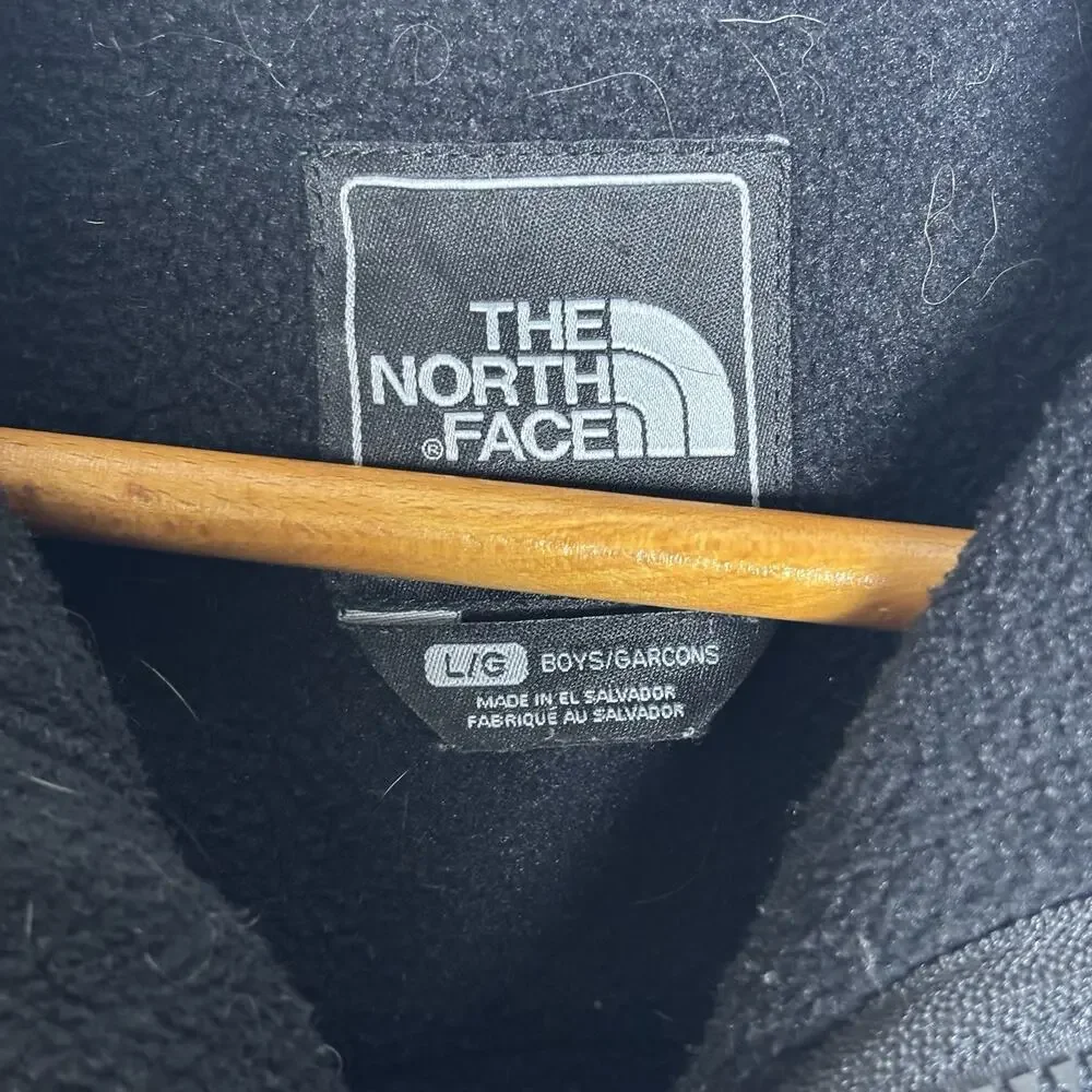 The North Face Denali Polartec boys Black Fleece Full Zip Jacket Coat large